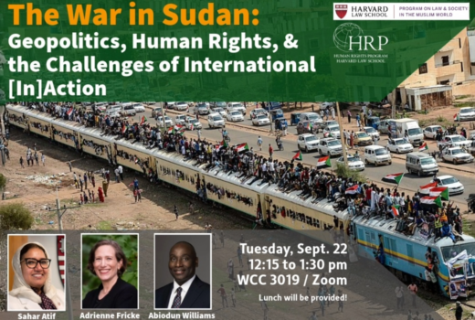 Poster for the event War in Sudan on September 22, 2026