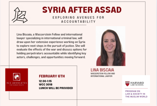 Poster for the event Syria After Assad